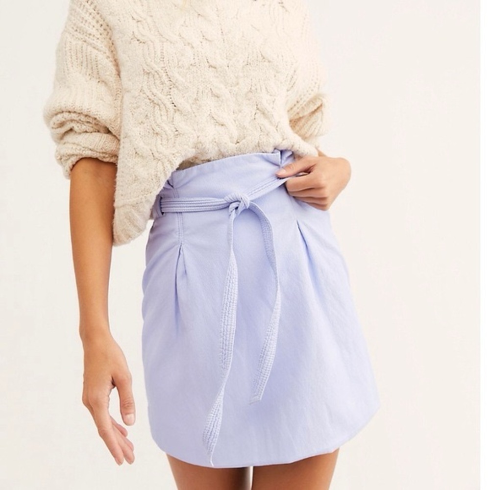 Free People Payton Paperbag Skirt Faux Leather